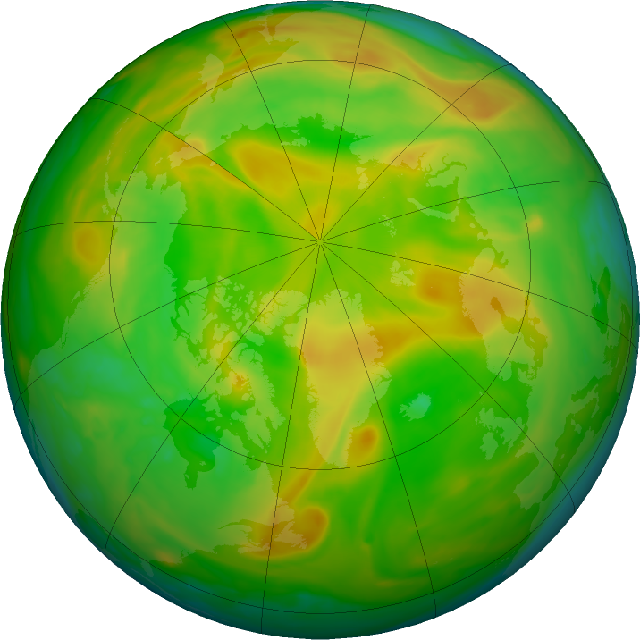 Arctic ozone map for 29 May 2023